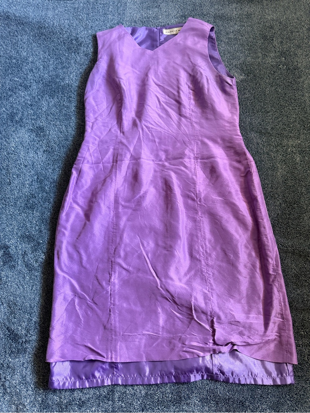 Sleeveless Purple Sheath Dress